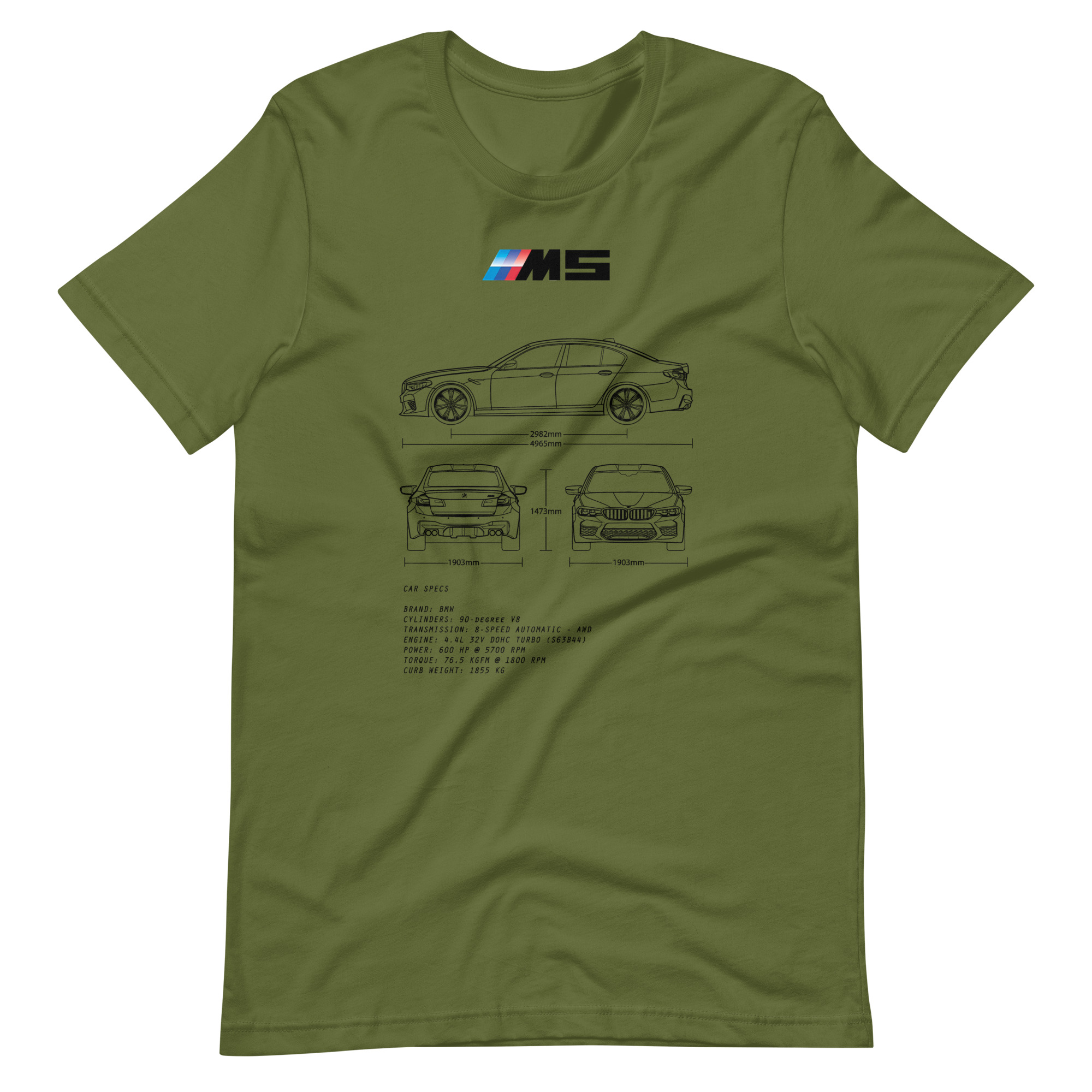 BMW m5 T-shirt with a drawing